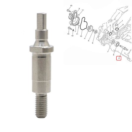 For Yamaha YZ450F WR450F, 2003-2013, Vannpumpe Impeller Aksel 5GR-12458-00-00 5BE-12458-00-00 YZ 450F WR 450F