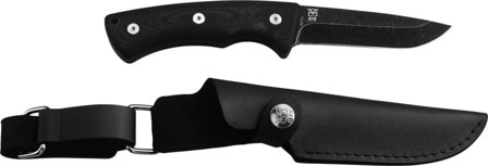 ØYO Falketind with Leather Sheath knives Black OneSize