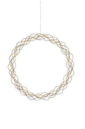 Star Trading - Krans Curly 45cm - Guld - Julpynt - Från Homeroom