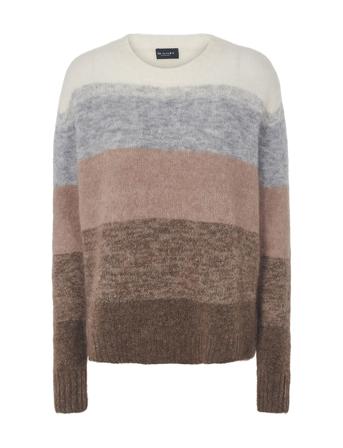 5066 - Marta Round Neck Pullover Multi/mønstret SAND