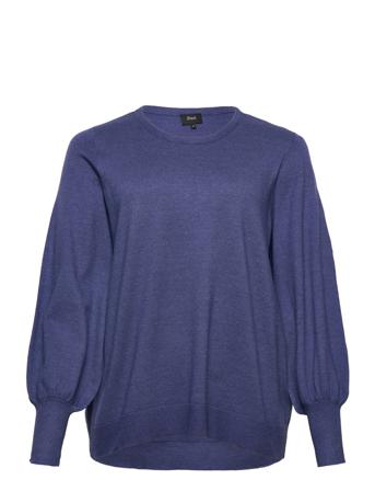 Caella Plain, L/S, Pullover Blue Zizzi