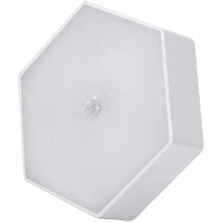 Led Garderob, Hexagon Nattlampa Rörelsesensor Vitt Ljus För Sovrumsgarderober
