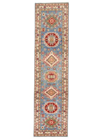 Medallion Small Kazak Fine Rug 79X305 Wool