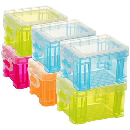 6 kpl Pieni Muovi Säilytyslaatikko Kansi, Pieni Säilytyslaatikko, Tarvikkeiden Säilytyslaatikko, Sekalaiset Värit 8.5x Assorted Color 8.5x6cm