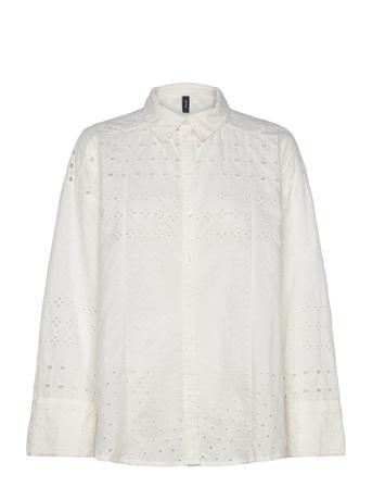 Vmgigi Ls Over D Shirt Wvn Ga White Vero Moda