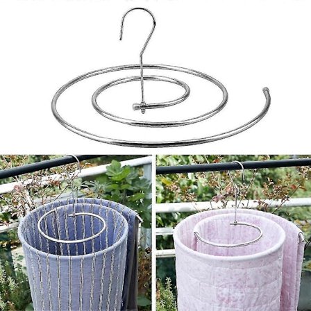 Pyöreä spiraalipeittolakanoiden ripustin ruostumattomasta teräksestä pyörivä kuivausteline tilaa säästävä peiton ripustin ulkokäyttöön kotiin 