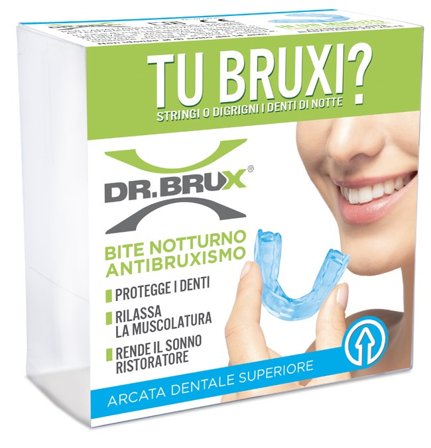 Dr Brux Bite Notte Superiore Azzurro Protezione Notturna