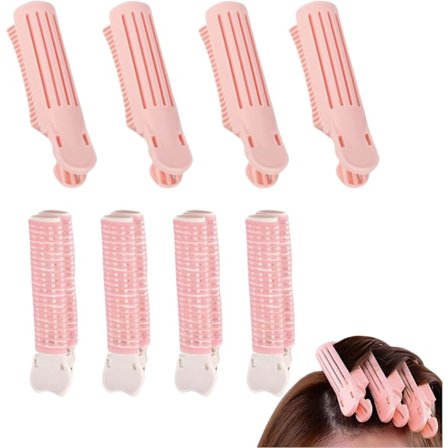 Volymgivande Hårklämmor, 8-pack Volymlockar, Luftlockare, Hårvolym Rotklämmor, Hårvolymklämmor, Fluffiga Hårklämmor, Lockar