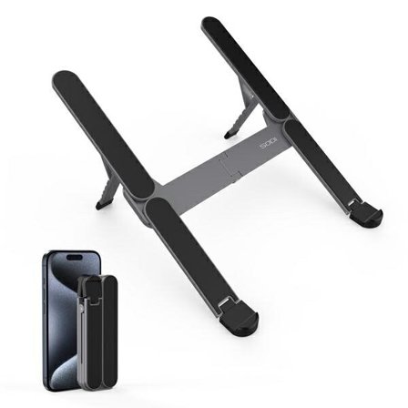 SODI kokoontaitettava kompakti mini kannettavan tietokoneen jalusta - harmaa