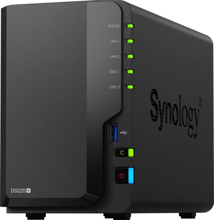 Synology-DS225+-Synology DS225+ – Lagre, del og beskytt filene dine-Data storage-NAS-er