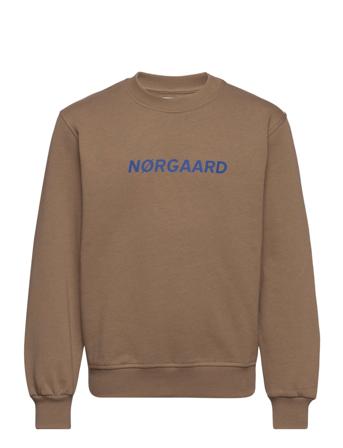 Organic Sweat Solo Sweatshirt Sweat-shirt Genser Brun Mads Nørgaard*Betinget Tilbud
