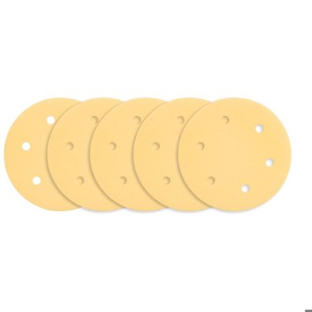 Velcro-slipapapper 225 mm, K180, 5 stycken, med 6 hål för slipmaskin 59G264, 59G265