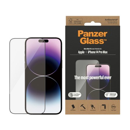 Panzer iPhone 14 Pro Max | Ultra-Wide Fit w. EasyAligner Screen Protector PanzerGlass - High quality tempered glass screen protector