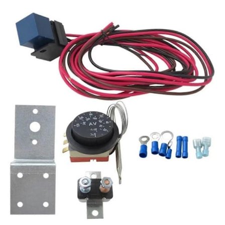 32-248 Justerbar Elektrisk Radiator, Kjølevifte Termostat, Vannkjølevæske Temperatur Slangesett for Biler Lastebiler