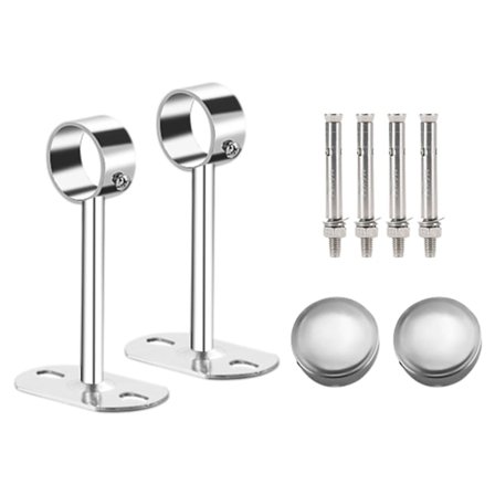 Vaatetelineputki Kiinnike 25mm Halkaisijaltaan Vaatteiden Telineet Kotikäyttöön Suihku Sulkeminen