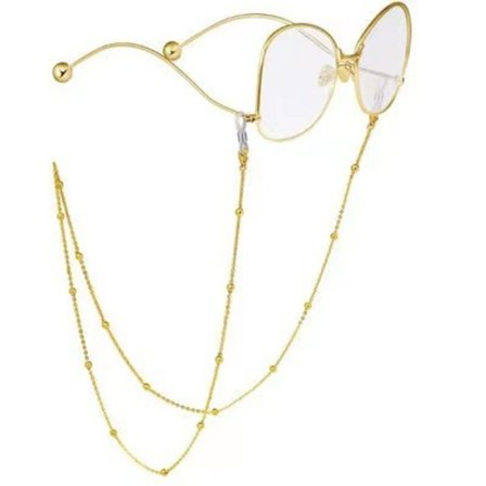 Briller kjede perlekjede briller snor solbriller snorholder stropp, gylden