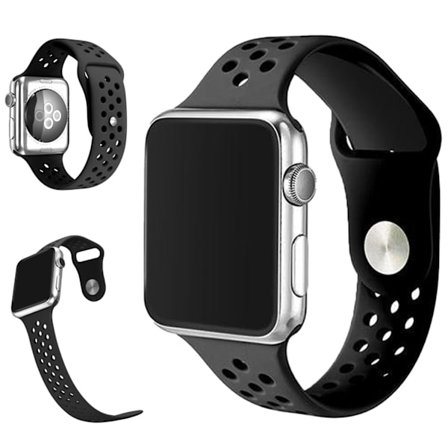 Armbånd for Apple Watch - Silikon Svart