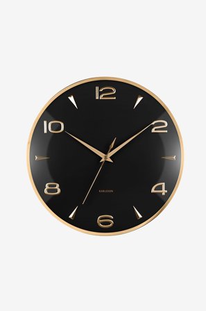 Karlsson - Veggklokke Sienna Glow - Svart - Veggklokker & bordklokker - Fra Homeroom