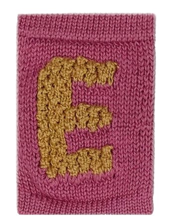 Smallstuff | Knitted Letter E, Rose | ONE SIZE 10 cm