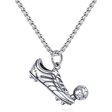 (Sølv, Gull) Halskjede - Herre - Rustfritt stål - Sølv - Gull - Fotballsko Anheng