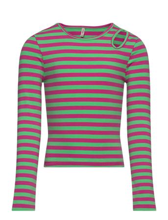 Kogheidi L/S Short Cut Out Top Box Jrs Tops T-shirts Long-sleeved T-shirts Multi/patterned Kids Only