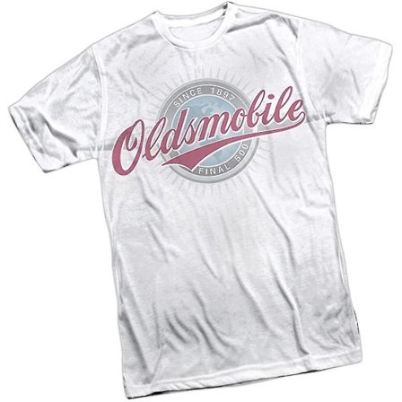 Oldsmobile Faded Logo All-over Front Print T-shirt i sporttyg