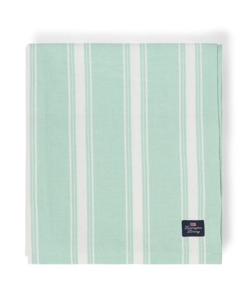 Lexington Gestreifte leinen mix tischdecke, grün/weiß