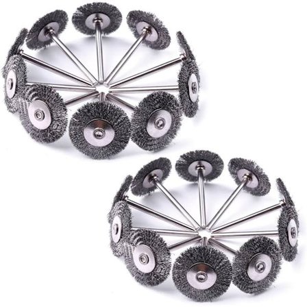 15 stk. 25 mm Mini stålbørste Cutter børste til Die Grinder roterende værktøjer