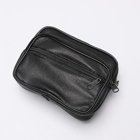 Herr äkta läder bälte plånbok väska påse midjeväska ögla korthållare