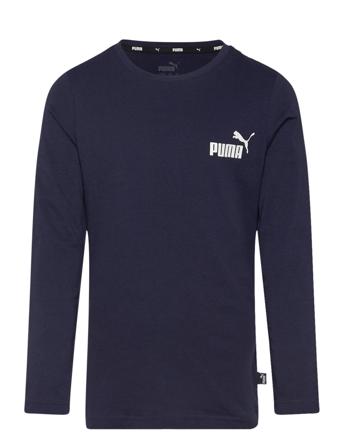 Ess No. 1 Logo Ls Tee B Sport T-shirts Long-sleeved T-Skjorte Navy PUMA