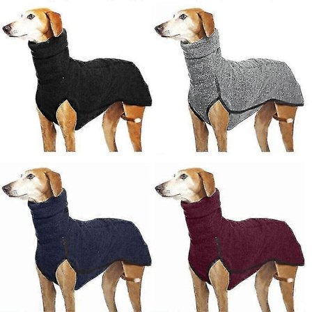 Vinterhøjhalset sweater til kæledyrshund Greyhound Whippet tøj Lurcher frakke