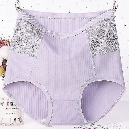 Stora Storlekar Hög Midja Underkläder Dam Bekväm Bomull Mjuk Elastisk Sömlös