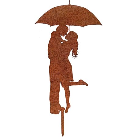 (40x20cm) Udendørs Have Vejrhane - Rustent Metal Havedekoration