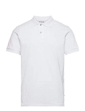 Slhneo Ss Polo S Polos Short-sleeved Vit Selected Homme