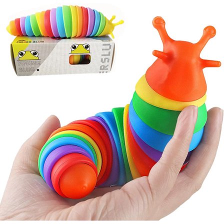 18cm Fidget Slug Dekompression Leksak Söt Caterpillar Shape Decompressor Kontor Bord Leksak Sensory Toy