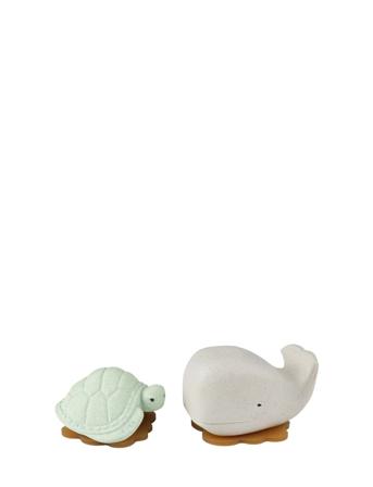 Whale & Turtle Giftset Toys Bath & Water Toys Bath Toys Monivärinen/Kuvioitu HEVEA