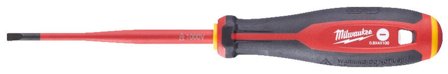 Milwaukee Tri-Lobe VDE Skruvmejsel 3-sidigt antirullhandtag SL 0,8 x 4 x 100 mm, Handverktyg
