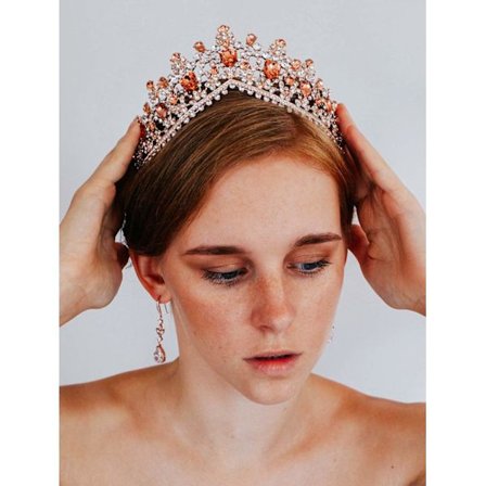 Dame bryllupstiara, prinsesse tiara pannebånd med rhinestone bri