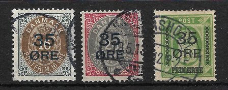 Danmark 1912 - AFA 60-62 - Stemplet