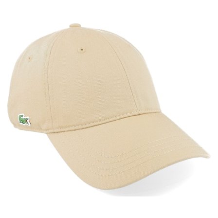Lacoste - Béžová unconstructed Kšiltovka - Side Patch Viennese Dad Cap @ Hatstore