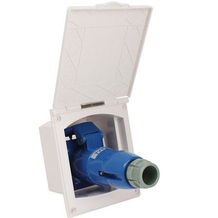 RV Husbil 220V-240V 16A Extern Flush Anslutning Vattentät Kontakt