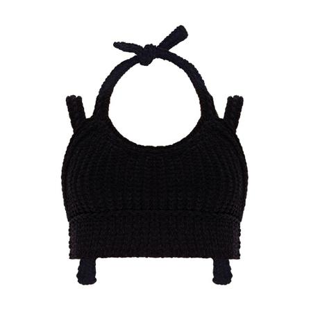Jacquemus Nuvola crop top Sort, Dame