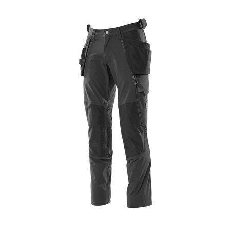 MASCOT Stretchbyxa Hängficka Svart C60 - Lyreco - Arbetskläder - Arbetsbyxor och shorts - Hantverksbyxor