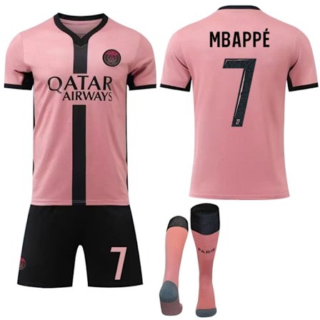 24-25 Paris Saint-Germain Bortedrakt Treningsdrakt NR.7 MBAPPE Trøyer Barn Voksen Fotballutstyr med Sokker