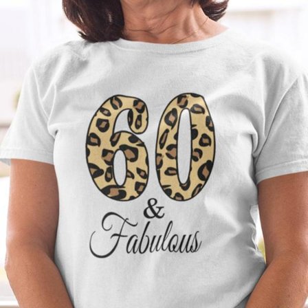 60 år Födelse T-shirt - Perfekt present - 60 & fabulous