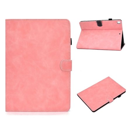 iPad 10.2 (2019) / Air (2019) flipfodral i läder med fast tema - Rosa
