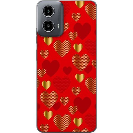 Yhteensopiva Puhelinkuori Motorola Motorola Moto G34 GoldenHearts