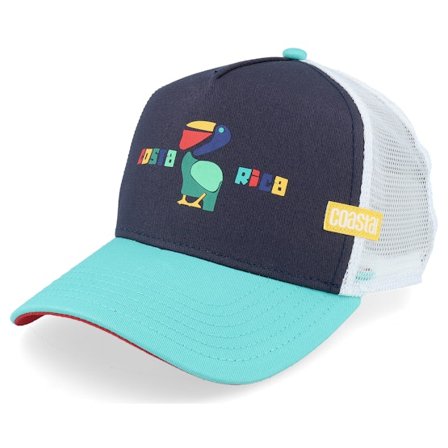 Coastal - Azul trucker Gorra - Hft Costa Rica White/Navy/Turqouise Trucker @ Hatstore