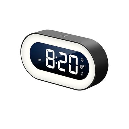 Dimbar färgglad LED-digitaldisplay, USB-telefonladdningsport, enkel användning för barn, vuxna, justerbar volym,