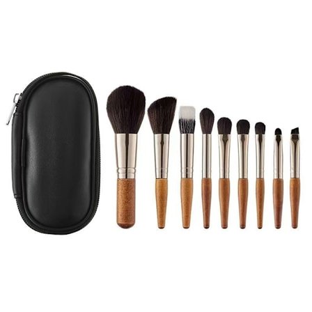 9 stk Protable Makeup Brushes Set Mini Blush Kosmetisk øyenbryn Ey